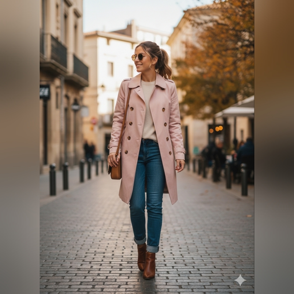 Talbots NWT Light Pink Trench Coat